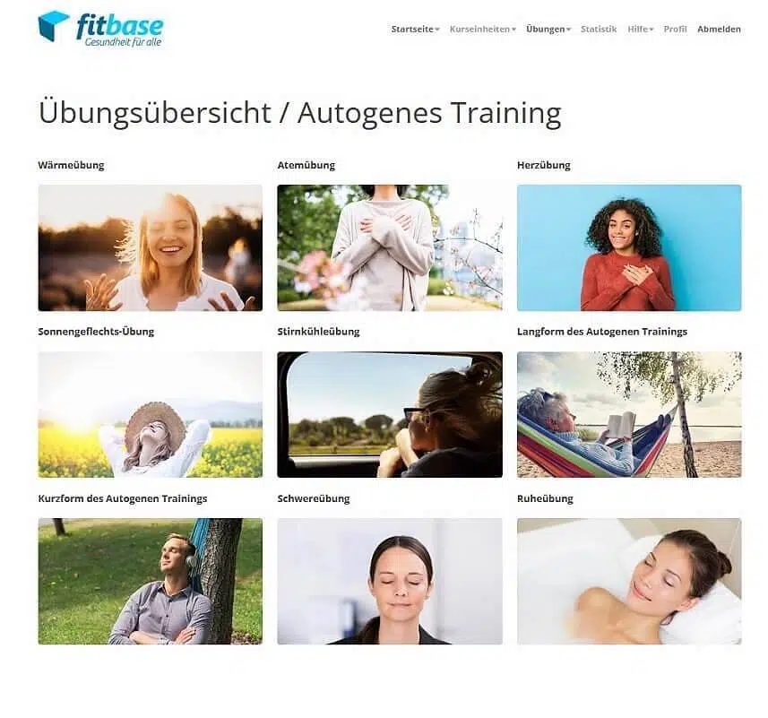 Autogenes-Training-Übungsüberischt