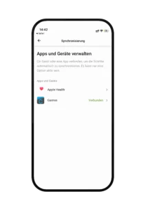 Schritte-Synchronisierung Bild aus der App für verschiedene Smartwatch-Anbieter