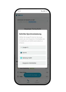 Schritte-Synchronisierung Bild aus der App für verschiedene Smartwatch-Anbieter