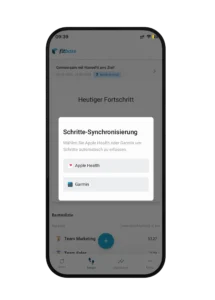 Schritte-Synchronisierung Bild aus der App für verschiedene Smartwatch-Anbieter